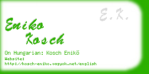 eniko kosch business card